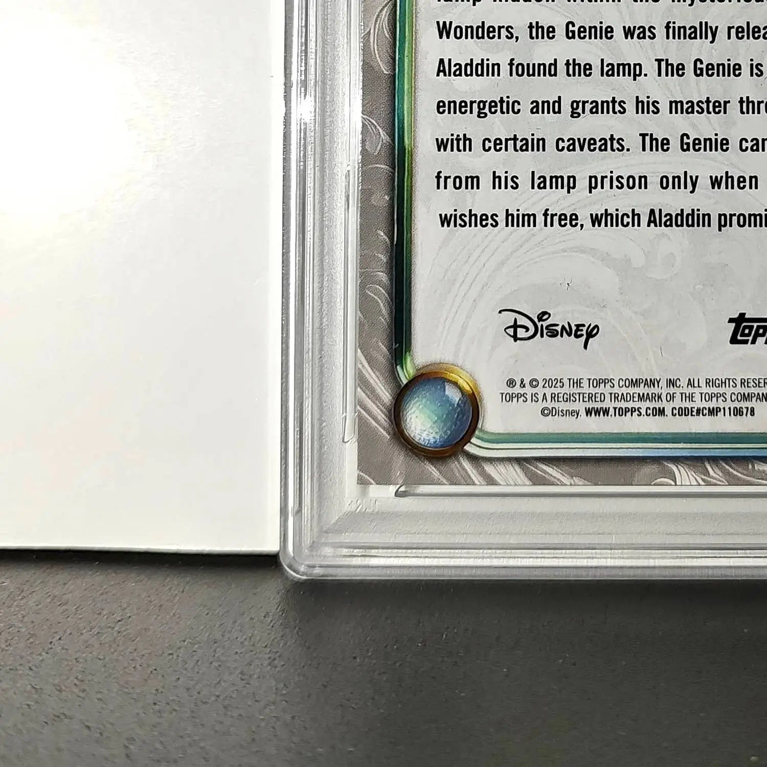 Genie 2025 Topps Disney Wonder #50 Winter Variant Card Aladdin PSA 9 - Non-Sports Card Single