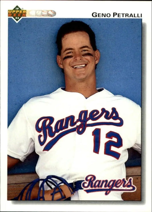 Geno Petralli 1992 Upper Deck MLB #599 Baseball Card Texas Rangers - Baseball Card Single