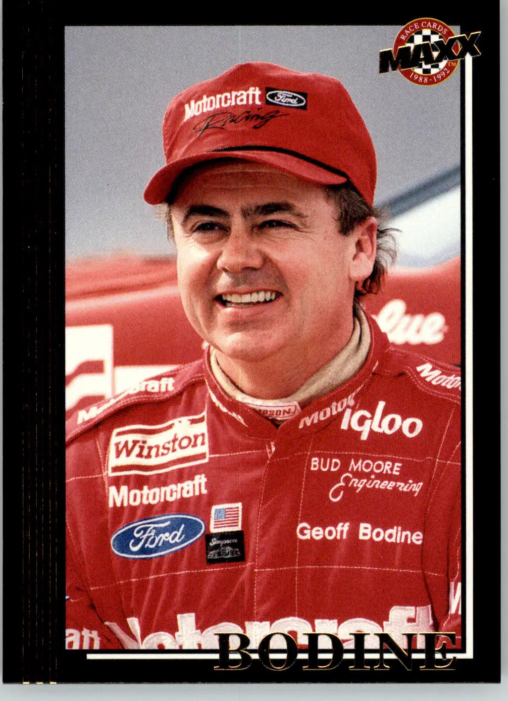 Geoff Bodine - 1992 Maxx Update (Black) - #U2 - Racing - Racing Card Single
