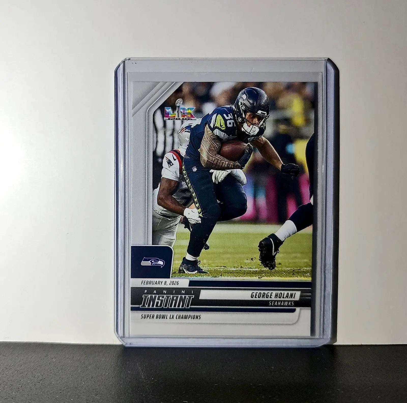 George Holani 2026 Panini NFL Super Bowl LIX Champions #5 Card Seattle Seahawks - Football Card Single