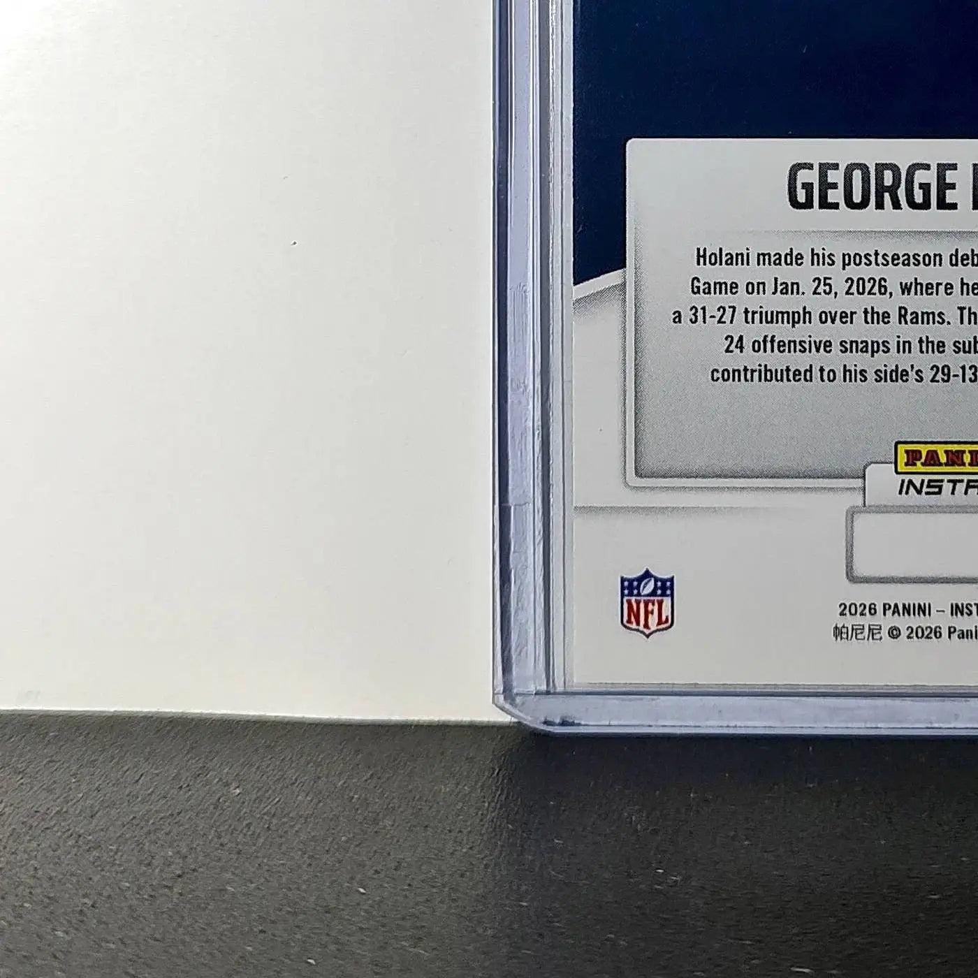 George Holani 2026 Panini NFL Super Bowl LIX Champions #5 Card Seattle Seahawks - Football Card Single