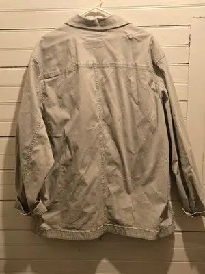 George Jacket Mens 2XL Utility Field Button Front Pocket Khaki Casual - Apparel