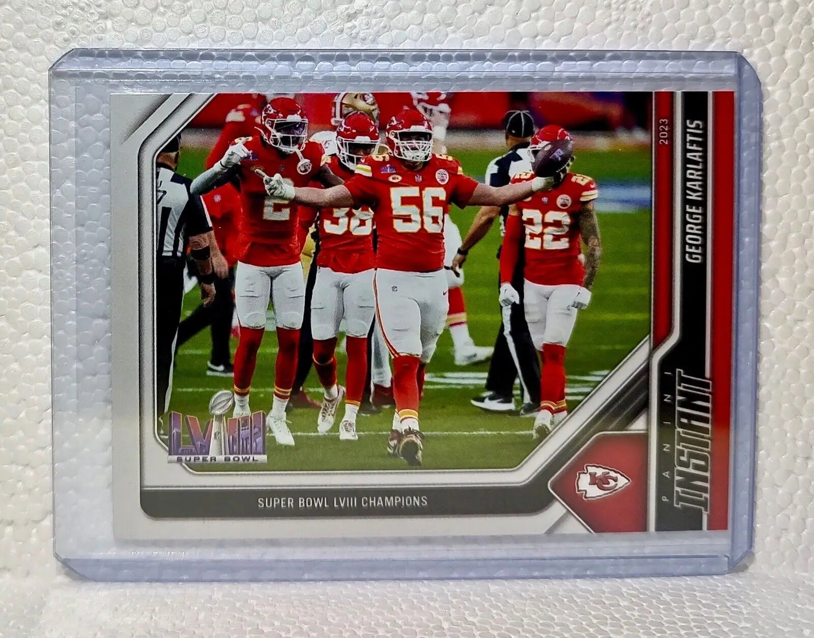 George Karlaftis 2023 Panini NFL Superbowl Champions #25 Card Kansas City Chiefs - Football Card Single