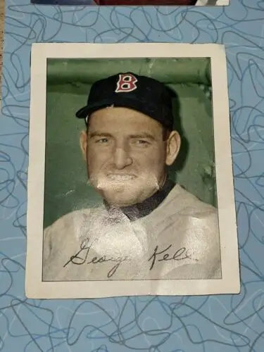 Damaged George Kell baseball card from Sport Magazine Page in signed lot with JSA