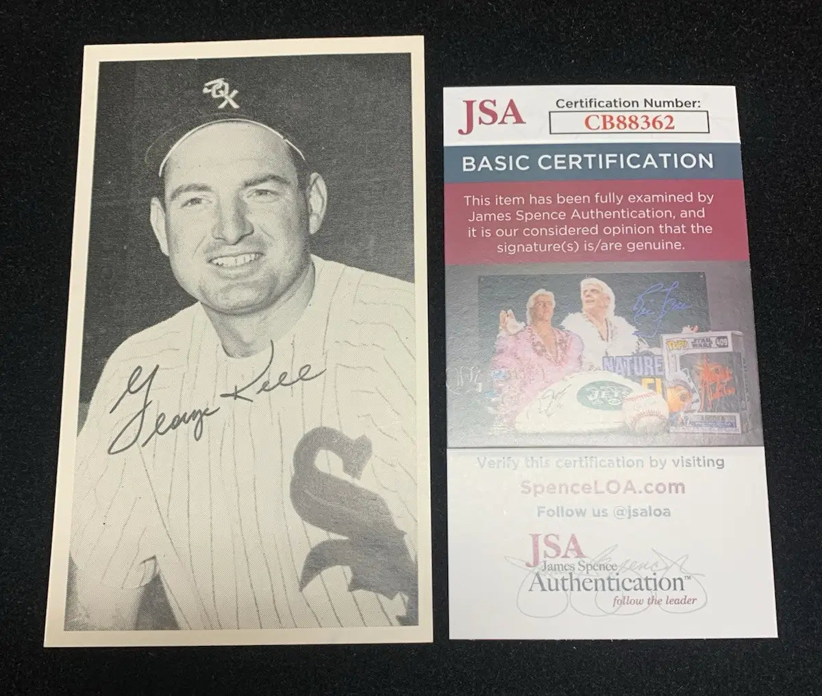George Kell HOF Tigers White Sox Signed Autographed 3x5 Postcard Photo JSA Auto - Sports Memorabilia