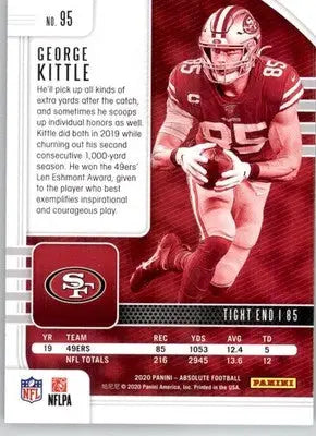 George Kittle - 2020 Panini Absolute - #95 - Retail Football - Football Card Single