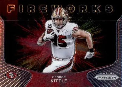 George Kittle - 2020 Panini Prizm - #10 - Fireworks Football - Football Card Single