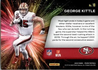 George Kittle - 2020 Panini Prizm - #10 - Fireworks Football - Football Card Single