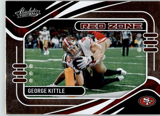 George Kittle - 2021 Panini Absolute - #RZ6 - Red Zone Football - Football Card Single
