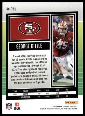 George Kittle 2022 Score #165 San Francisco 49ers - Football Card Single