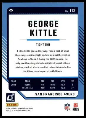 George Kittle 2024 Donruss #112 San Francisco 49ers - Football Card Single