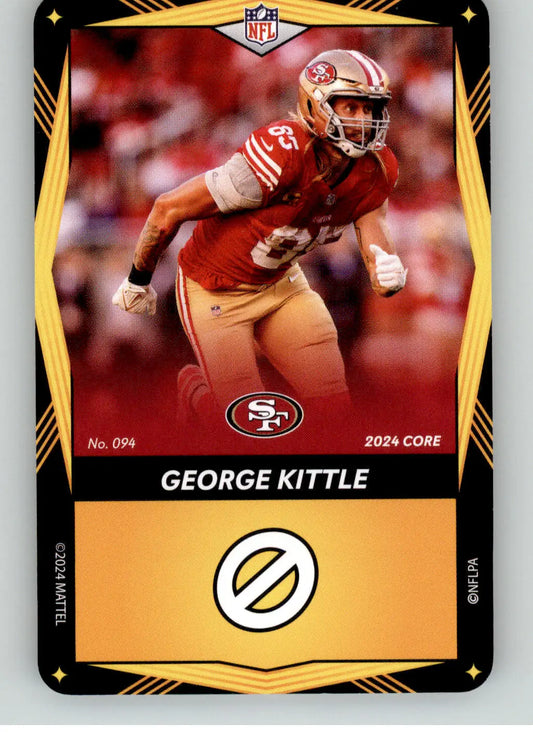 George Kittle - 2024 UNO Elite Core Edition - Yellow - #094 - Football - Football Card Single
