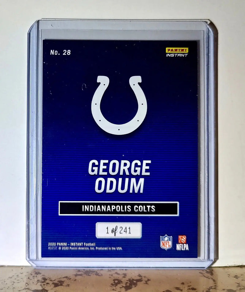George Odum 2020 Panini All-Pro NFL #28 Rookie Card 1/241 Indianapolis Colts