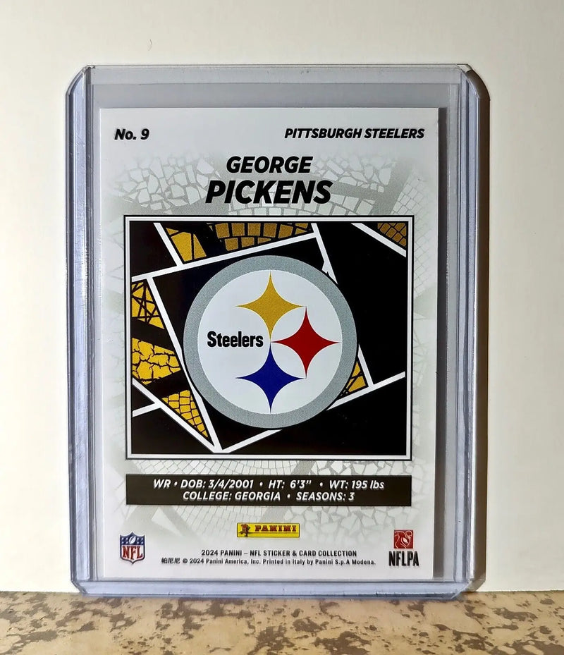 George Pickens 2024 Panini NFL #9 Sticker Card Pittsburgh Steelers