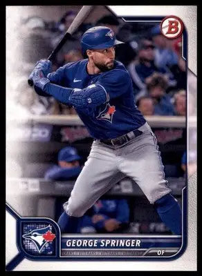 George Springer 2022 Bowman #63 Toronto Blue Jays - Baseball Card Single