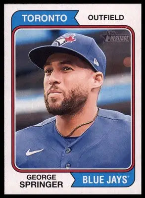 George Springer 2023 Topps Heritage #90 Toronto Blue Jays - Baseball Card Single