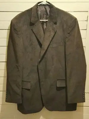 George Suit Coat Mens XXL Brown Corduroy Lined Notched Pockets Two Button Jacket - Apparel