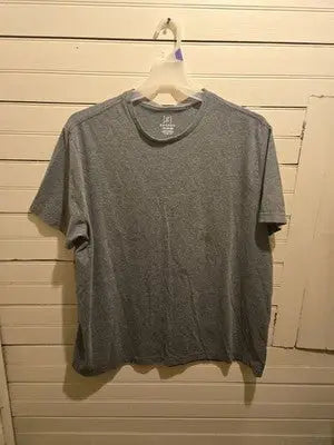 George T-Shirt Mens 2XL Gray Short Sleeve Crew Neck Basic Cotton Tee Everyday - Apparel