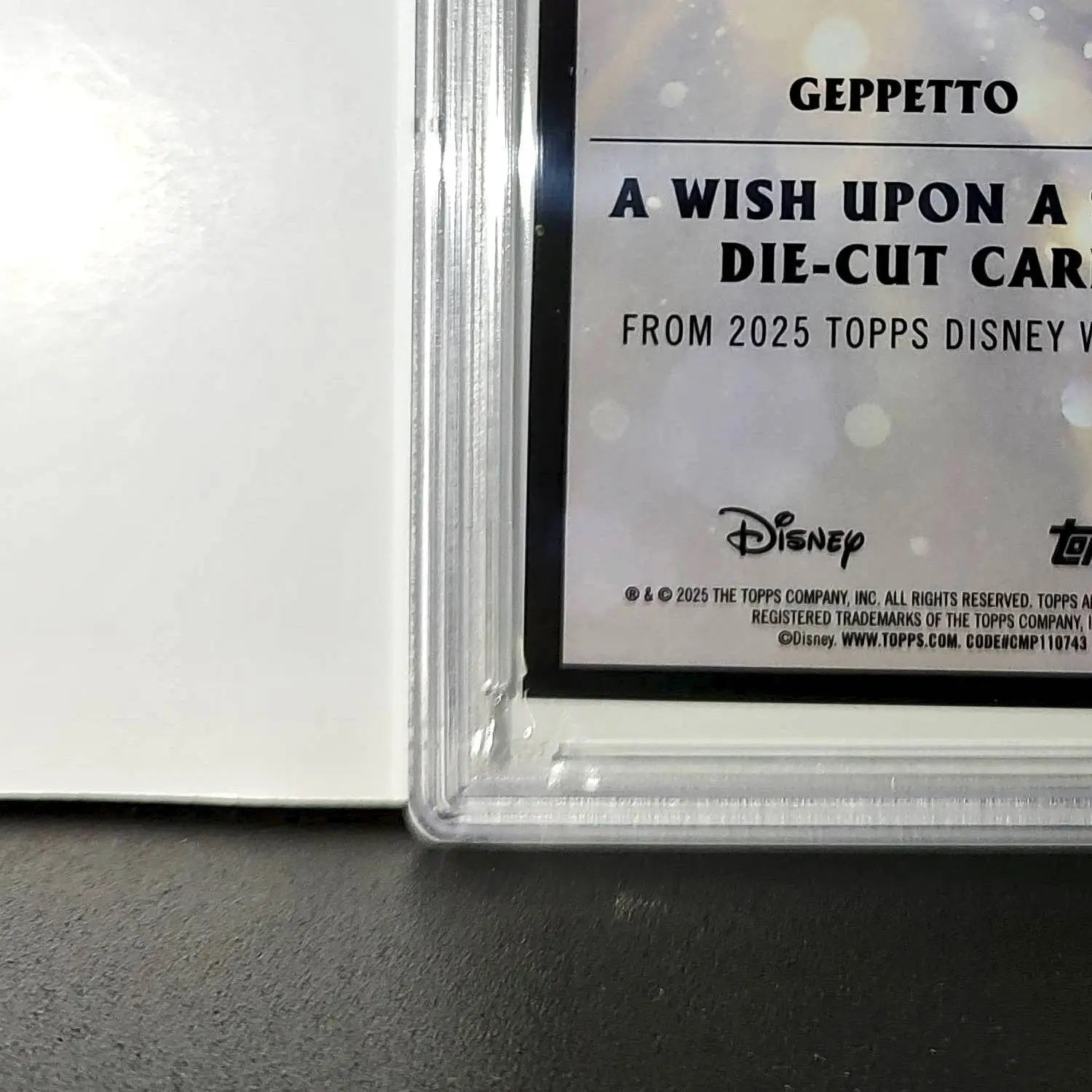 Geppetto 2025 Topps Chrome Disney #W-2 Wish Upon A Star Die Cut Pinocchio PSA 9 - Non-Sports Card Single