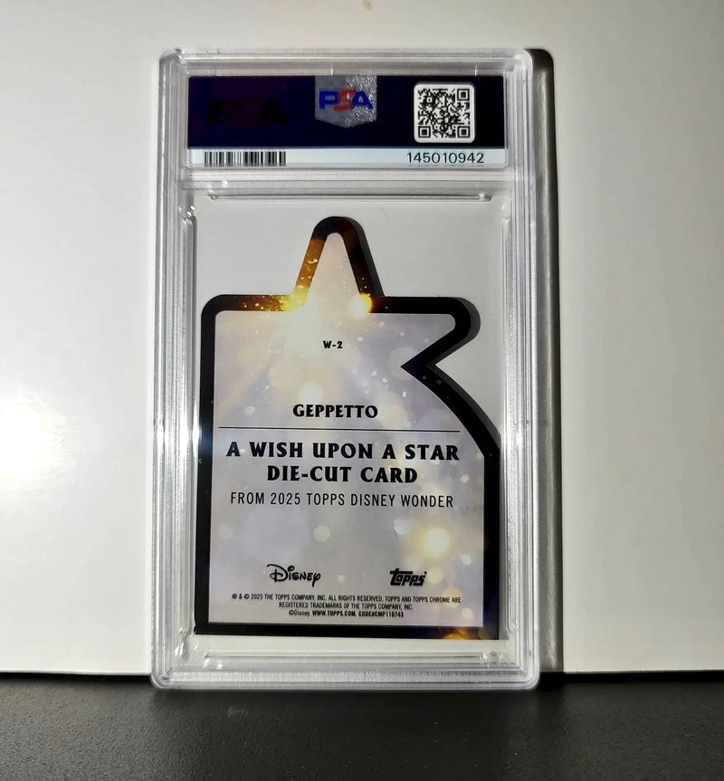 Geppetto 2025 Topps Chrome Disney #W-2 Wish Upon A Star Die Cut Pinocchio PSA 9 - Non-Sports Card Single