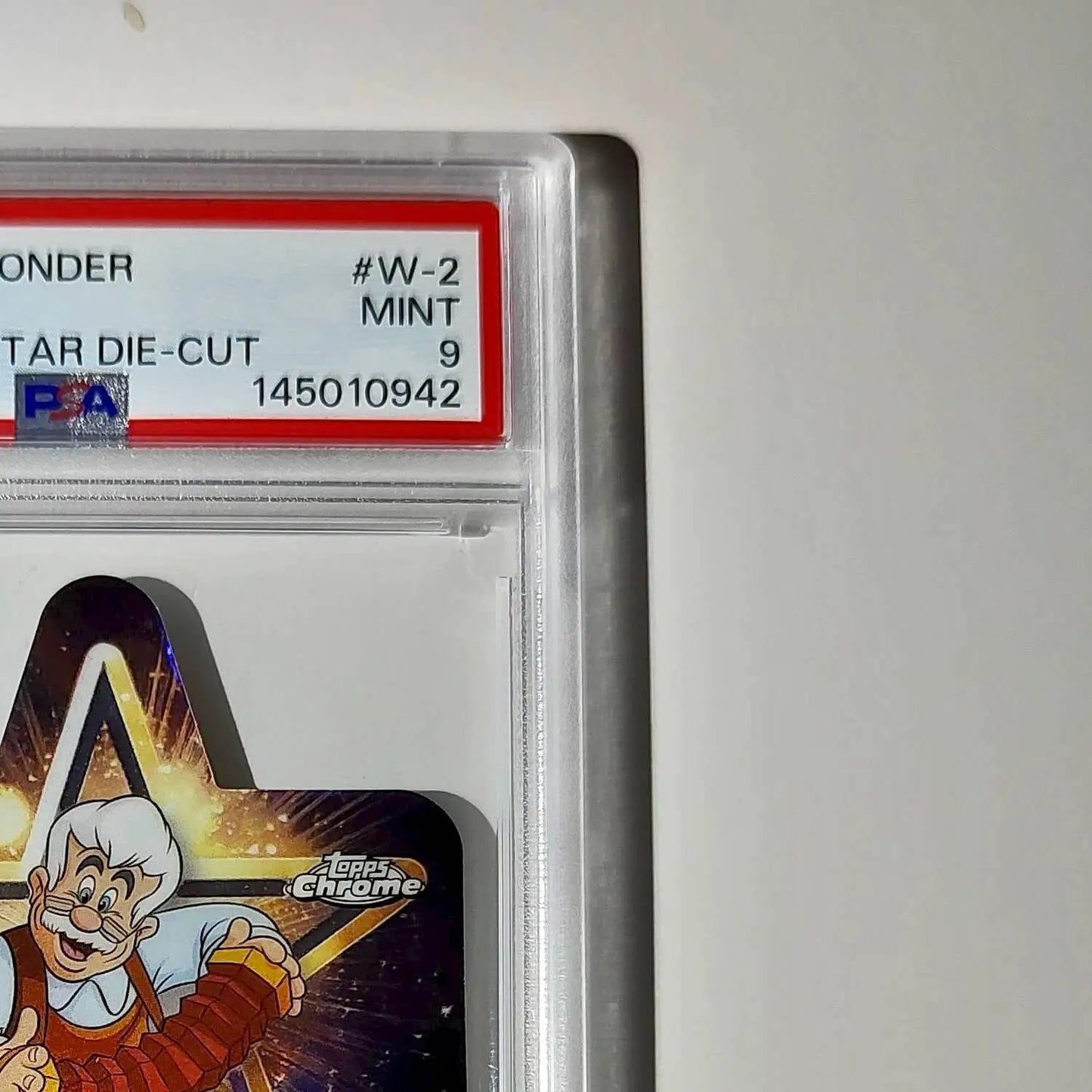 Geppetto 2025 Topps Chrome Disney #W-2 Wish Upon A Star Die Cut Pinocchio PSA 9 - Non-Sports Card Single