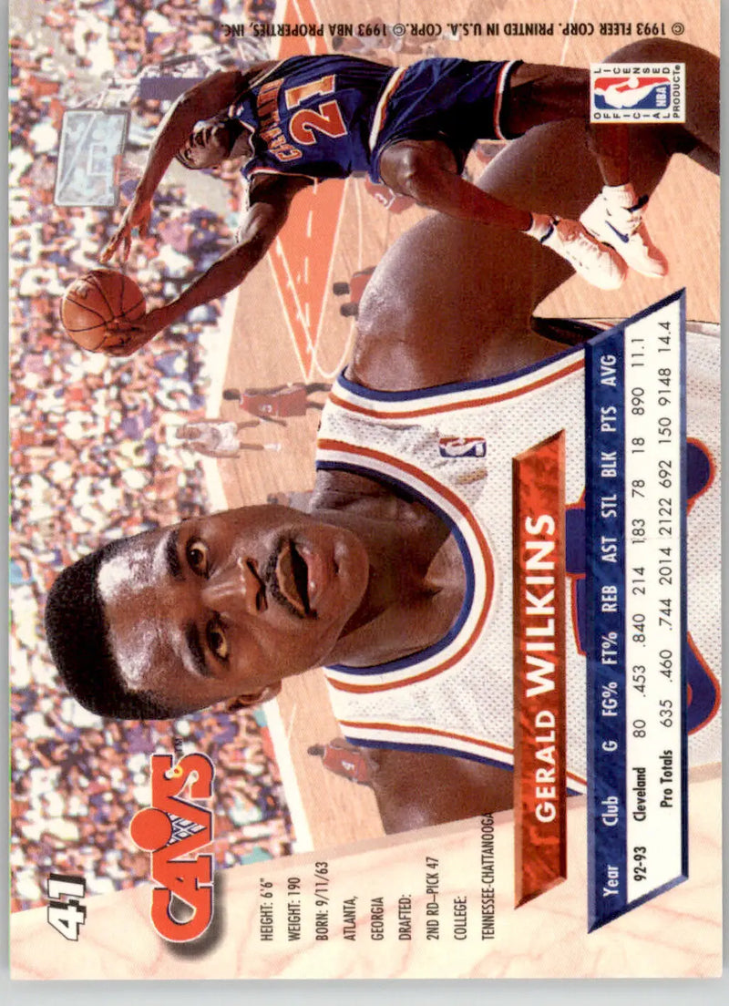 Gerald Wilkins - 1993-94 Ultra - #41 - Basketball - Basketball Card Single