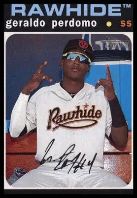 Geraldo Perdomo 2020 Topps Heritage Minor League #47 Visalia Rawhide - Baseball Card Single