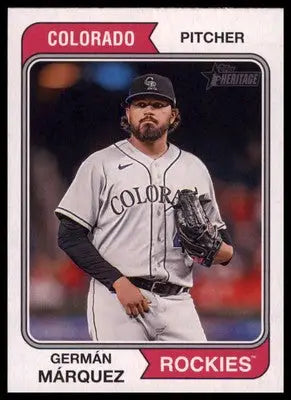 Germán Márquez 2023 Topps Heritage #193 Colorado Rockies - Baseball Card Single