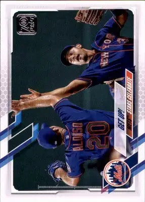 Get Up! (Pete Alonso / Michael Conforto) 2021 Topps #210 New York Mets - Baseball Card Single