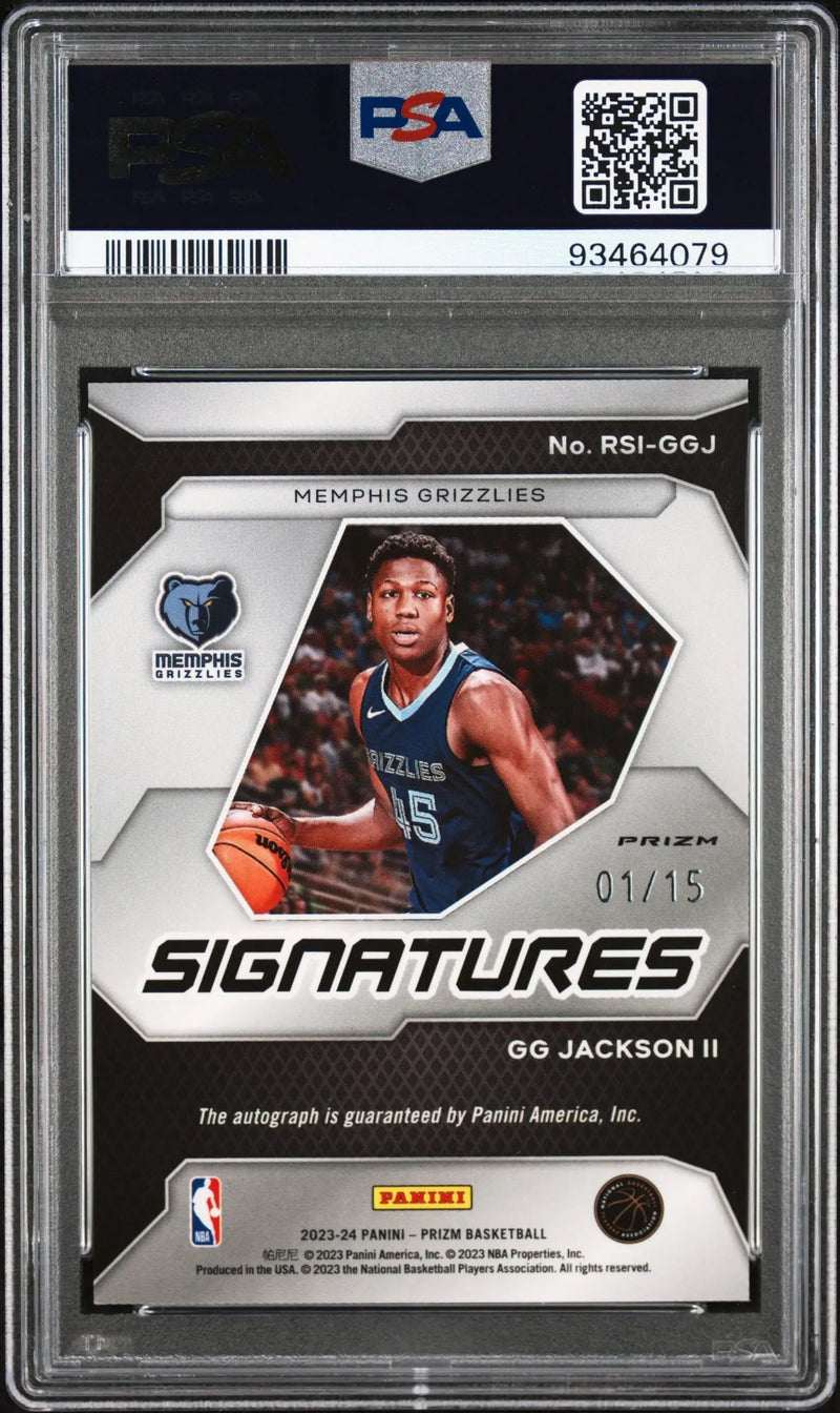GG Jackson 2023 Prizm Rookie Signature Snakeskin #1/15 PSA 10 Gem Mint - Basketball Card Single