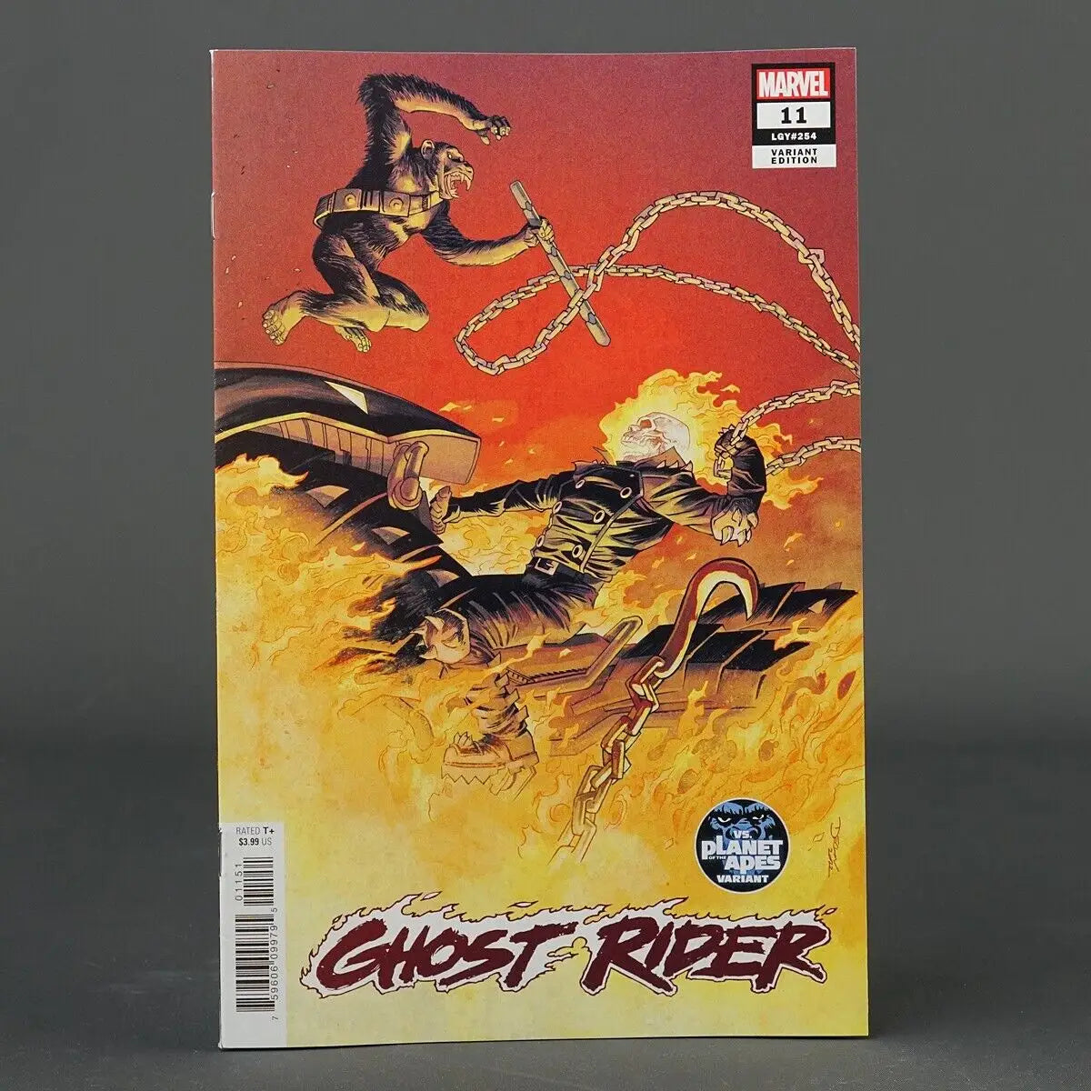 Comic book cover of Ghost Rider #11 featuring Danny Ketch in a dynamic action scene