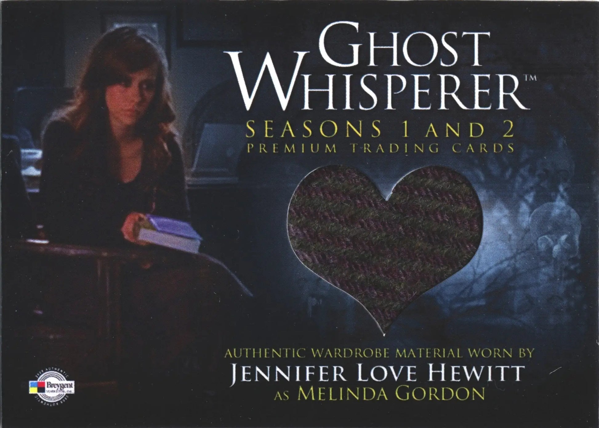 Trading card featuring Melinda Gordon costume material from Ghost Whisperer