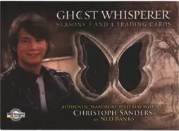 Ghost Whisperer Seasons 3 & 4 Ned Banks Costume Card with butterfly cutout trading card