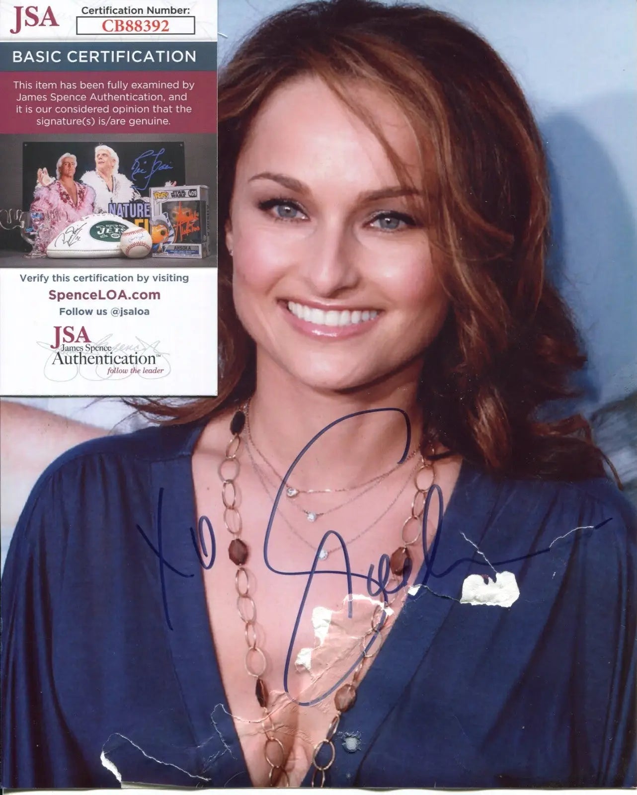 Giada De Laurentiis Signed 8x10 Color Photo Food Network JSA Auto LOW GRADE DMG - Entertainment Memorabilia
