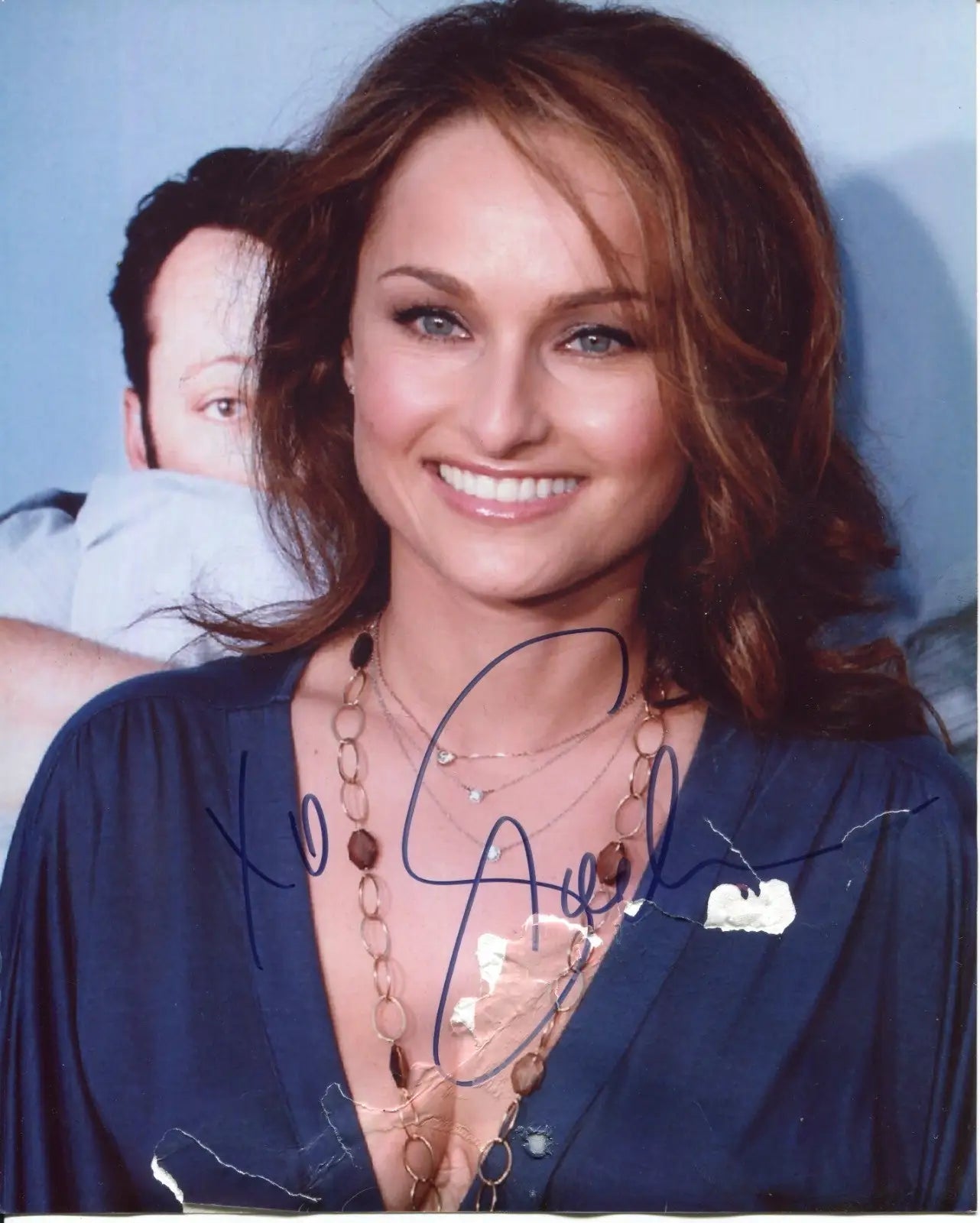 Giada De Laurentiis Signed 8x10 Color Photo Food Network JSA Auto LOW GRADE DMG - Entertainment Memorabilia