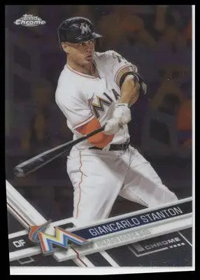 Giancarlo Stanton 2017 Topps Chrome #155 Miami Marlins - Baseball Card Single