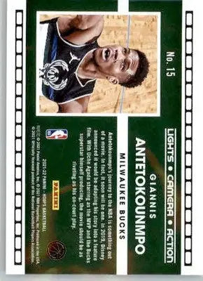 Giannis Antetokounmpo - 2021-22 Hoops - #15 - Lights Camera Action Basketball - Basketball Card Single