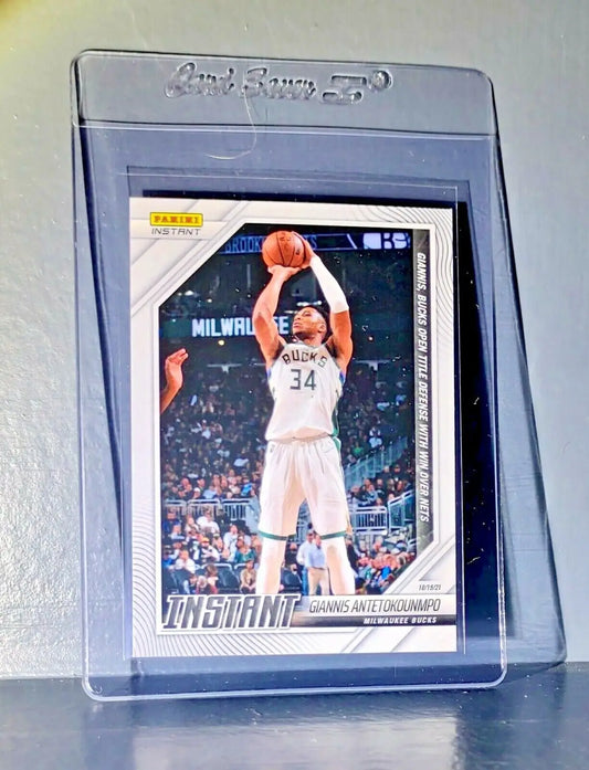 Giannis Antetokounmpo 2021-22 Panini NBA Instant #2 Card 1 of 118 Bucks - Basketball Card Single