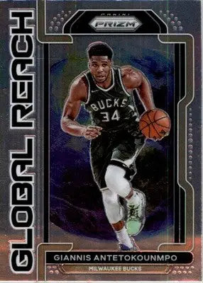 Giannis Antetokounmpo - 2021-22 Panini Prizm - #1 - Global Reach Basketball - Basketball Card Single