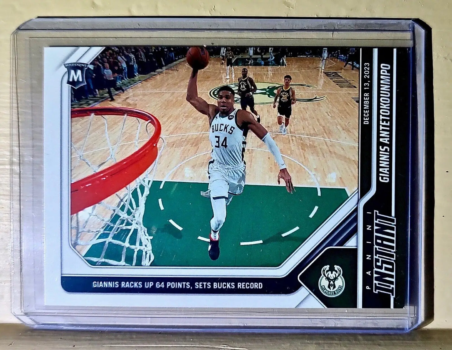 Giannis Antetokounmpo 2023-24 Panini #161 NBA Milestone Card Bucks 1 of 126 - Basketball Card Single