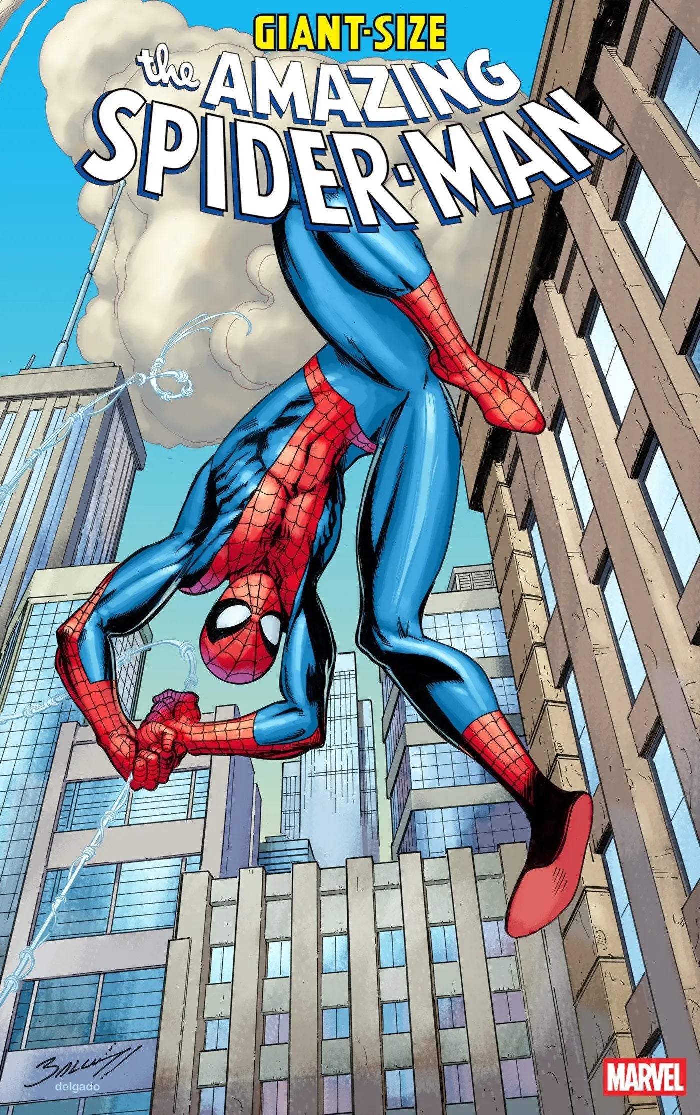 Upside-down Spider-Man comic book from Giant-Size Amazing Spider-Man #1 Mark Bagley Variant