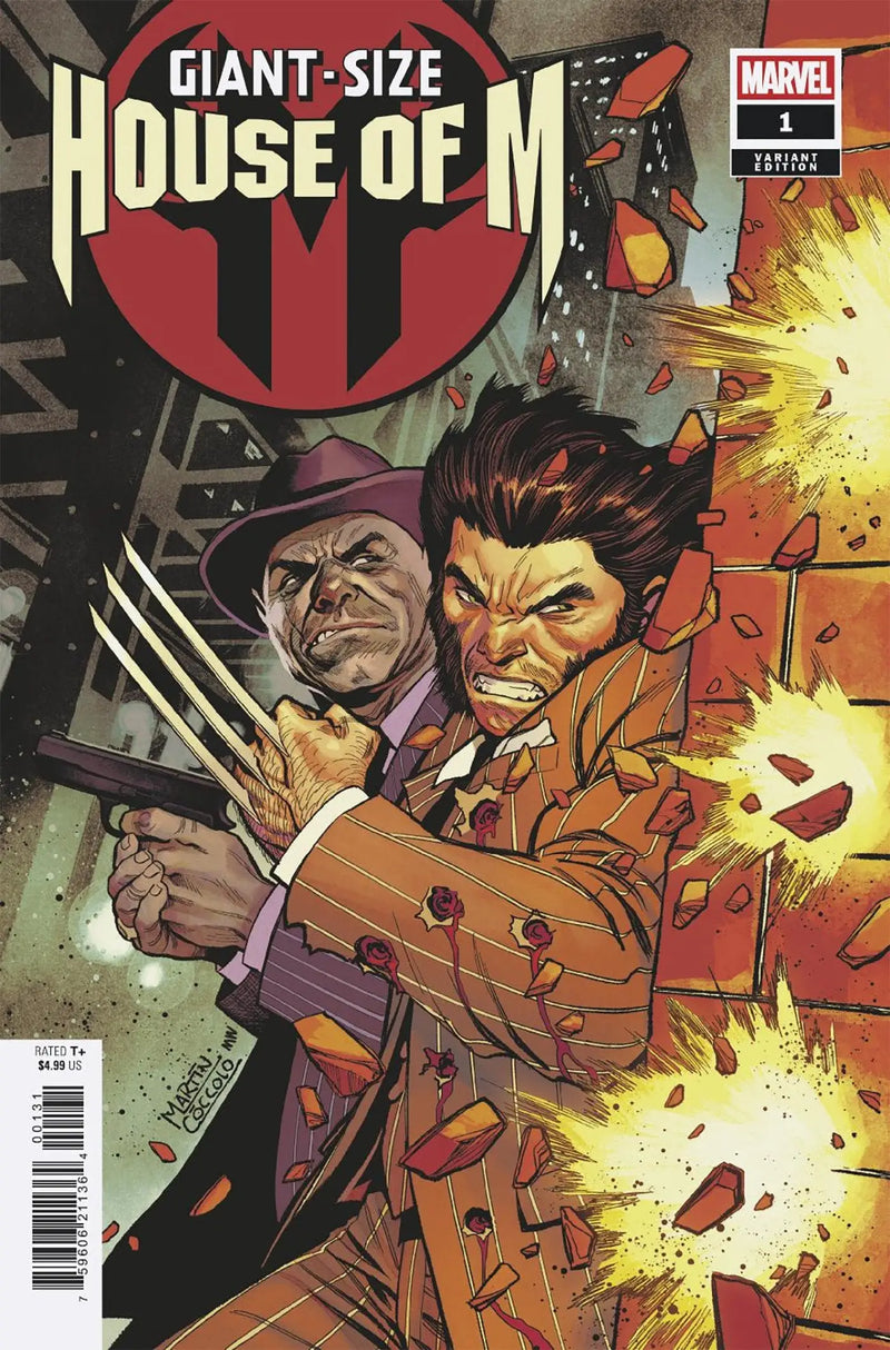 Giant-Size House Of M #1 Martin Coccolo Spoiler variant comic cover with Wolverine and Kamala Khan