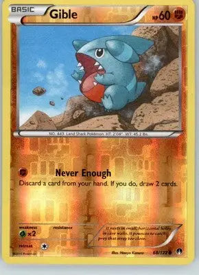 Gible - XY - BREAKpoint - 68/122 - Reverse Holo LP - Pokémon Card Single