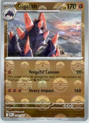Gigalith - Poke Ball Pattern - SV: White Flare - 048/086 - Holo NM - Pokémon Card Single
