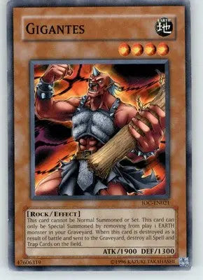 Gigantes - Invasion of Chaos (Worldwide English) - IOC-EN021 - Heavily Played - Yu-Gi-Oh! Card Single