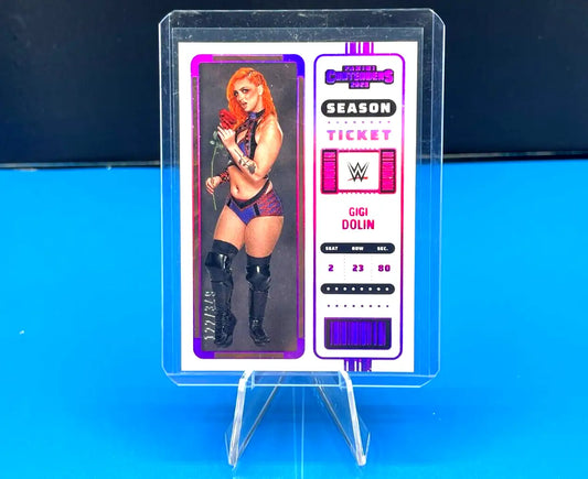 Gigi Dolin Pink Parallel card #122/349 from 2023 Panini WWE Chronicles collection