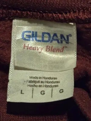 Gildan Crewneck Sweatshirt Mens L Costa Rica Embroidered Maroon Heavy Blend - Apparel