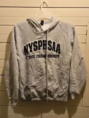 Gildan Hoodie Mens M Gray NYSPHSAA State Championships Pullover Front Pocket - Apparel
