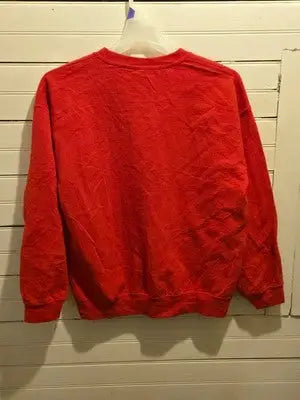 Gildan Sweatshirt Mens L Arizona Crewneck Pullover Red Heavy Blend Graphic Worn - Apparel