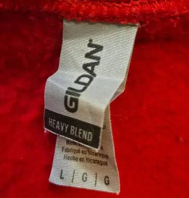 Gildan Sweatshirt Mens L Arizona Crewneck Pullover Red Heavy Blend Graphic Worn - Apparel